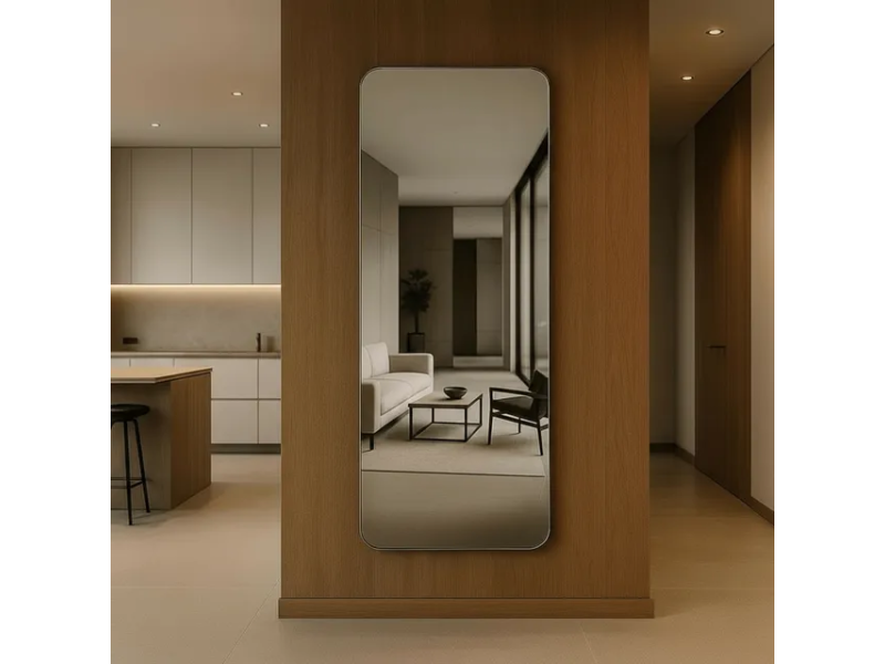 Espelho Rocco Retangular 90x40 Cm Parede Luxo Suporte