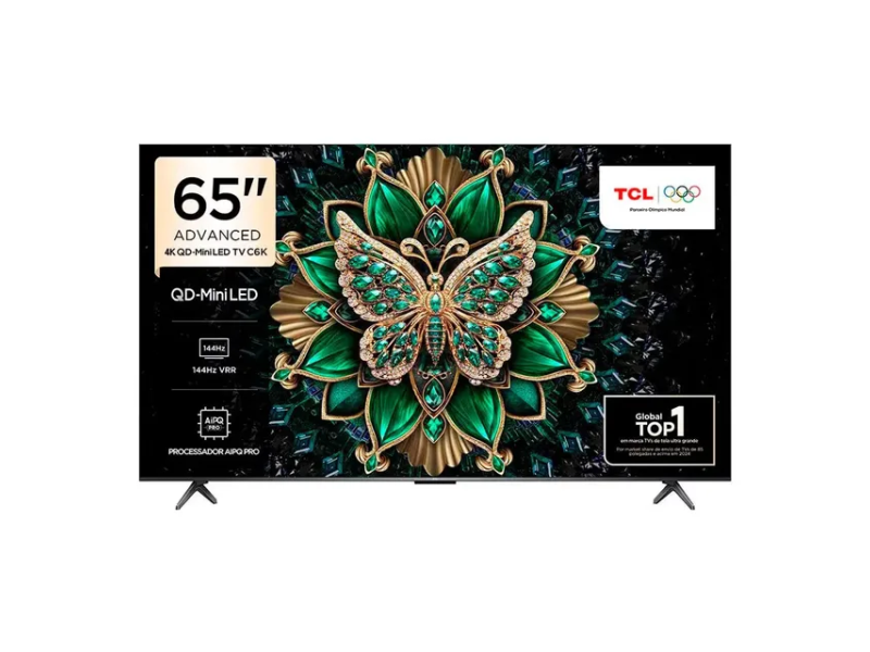 Smart Tv 65 65c6k 4k Qd-mini Led 144hz Com Google Tv Tcl